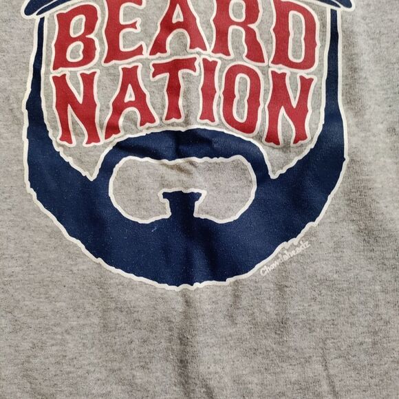 Chowdaheadz youth Large Boston Red Sox fan short sleeve shirt Papi Beard Nation - Picture 3 of 4